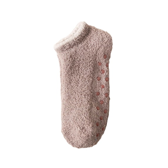 Dwellite Unisex Fuzzy Socks with Fluffy Warm Slipper Socks Non Slip Grippy Socks Cozy Thick House Socks for Winter Coffee