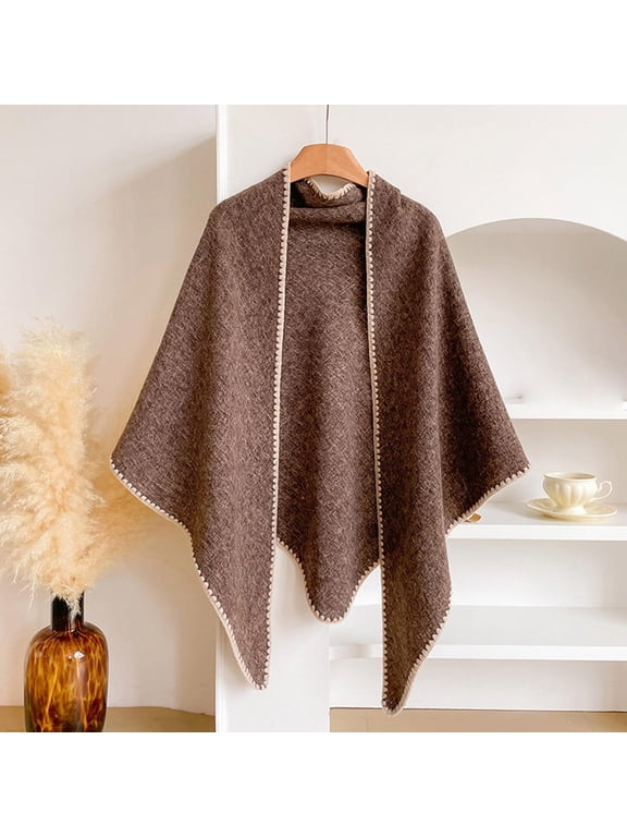 Winter Shawl Wraps Women Fleece Lightweight Warm Material Shawls Soft Cozy Shawl Perfect For Evening Dresses & Party Brown
