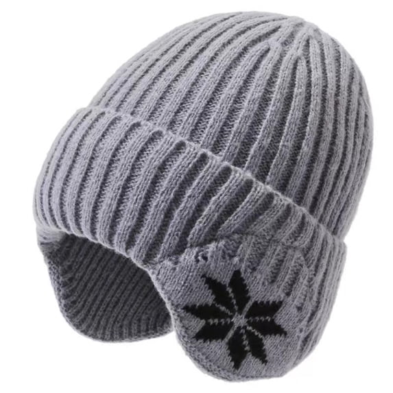 Dwellite Winter With Brim Ear Hat for Women Soft Warm Stretchy Fit Gift for Hiking Daily Outdoor Work Gray