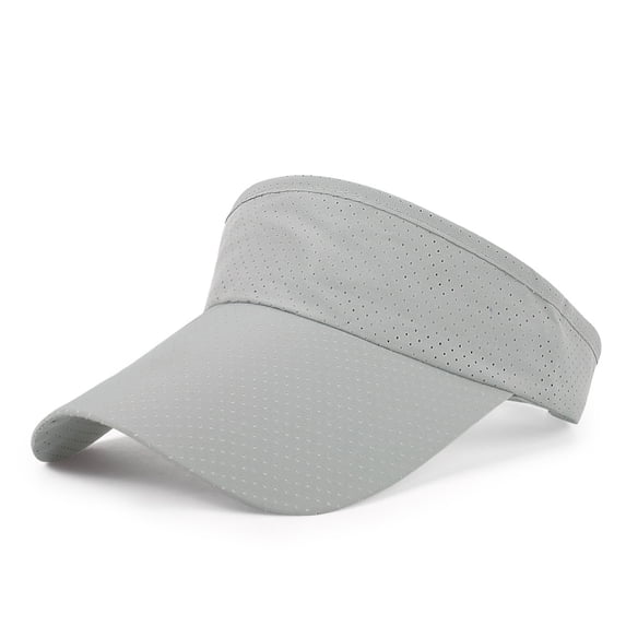 Dwellite Women's Adjustable Fit Runners Lightweight Comfort Visor Sports Sun Visor Gray