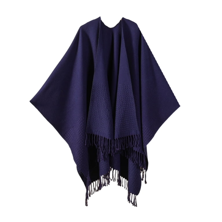 Dwellite Women's Open Front Shawl Wraps, Elegant Pashmina Poncho Cape for  Wedding Evening Dresses, Warm Cardigan for Fall Winter Navy - Walmart.com