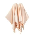 thumbnail image 1 of Dwellite Women's Open Front Shawl Wraps, Elegant Pashmina Poncho Cape for Wedding Evening Dresses, Warm Cardigan for Fall Winter Pink, 1 of 2