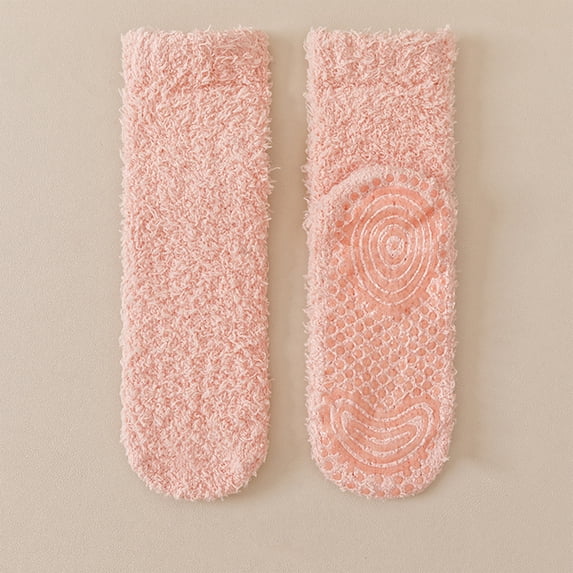 Dwellite Womens Fuzzy Socks Slipper Fluffy Cozy Comfy Plush Warm Winter Sleep Home Soft Socks Pink