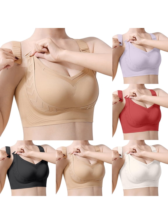 Womens Lifting Bra Push Up Full Coverage Shaping Bra Wireless Comfy Soft Adjustable Strap Bralettes 2026 Red 40