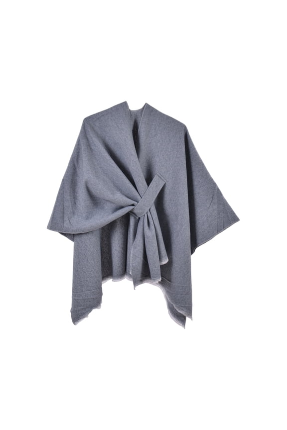 Womens Solid Color Shawl Pashmina Shawl Wraps for Women Wool Knitted Shoulder Top Sweater Shawls Scarf 2025 Gray