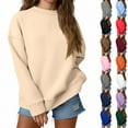 thumbnail image 1 of Dwellite Womens Sweatshirts Oversized Crewneck Y2K Hoodies Fall Fashion 2025 Teen Girls Clothes Cute Winter Pullover Sweater Black M, 1 of 7