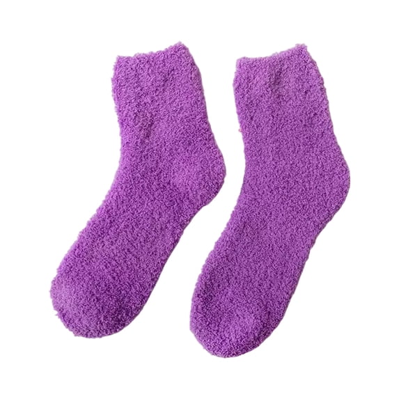 Dwellite Womens Thin Above Ankle Socks Soft Cozy Cute Casual Ankle High Calf Socks Non Slip Sock 1 Pairs Dark Purple