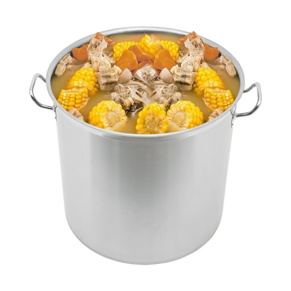 Dwellnix 100QT Stainless Steel Pot Restaurant Kitchen Cooking Stewing Column Pot w Lid