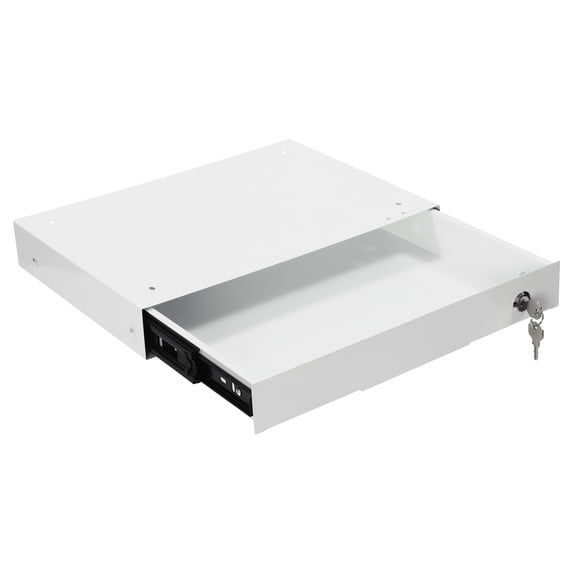 Dwellnix 15 Inch Under Desk Mounted Sliding Pull out Drawer Keys Office WhiteUSA