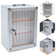 thumbnail image 1 of Dwellnix 24-Compartment Phone Locker with Lock, Cell Phone Storage Organizer for Classroom & Office, Wall-Mounted, Transparent Acrylic Panels, Secure Mobile Storage, 1 of 11