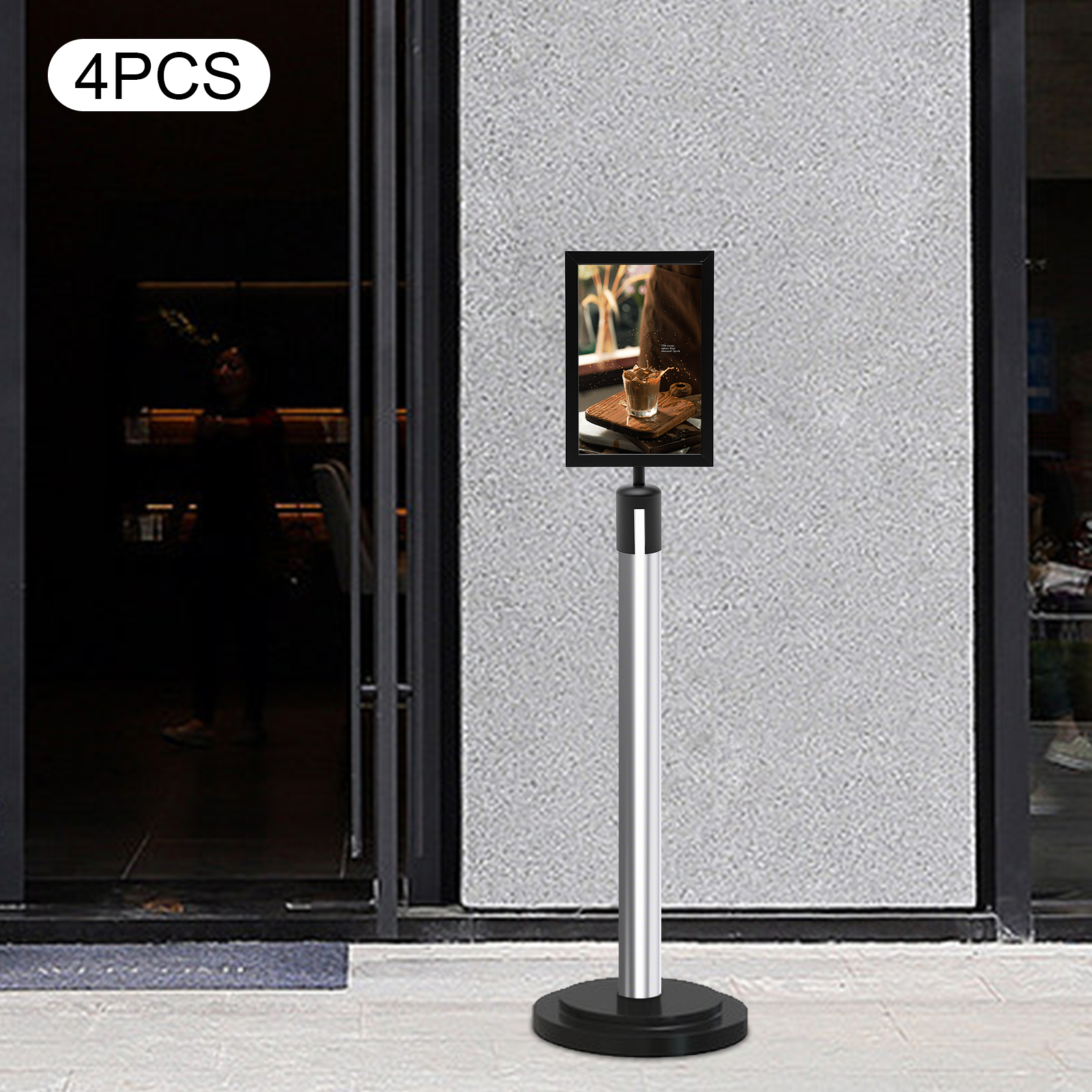 Dwellnix 4Pcs Removable Double sided Clear Pvs Sign Holders Cross ...