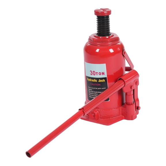 Dwellnix 50T Hydraulic Stubby Bottle Jack, Low Profile and Heavy-Duty Alloy Steel Construction, with Safety Valve and Height-Limiting Device