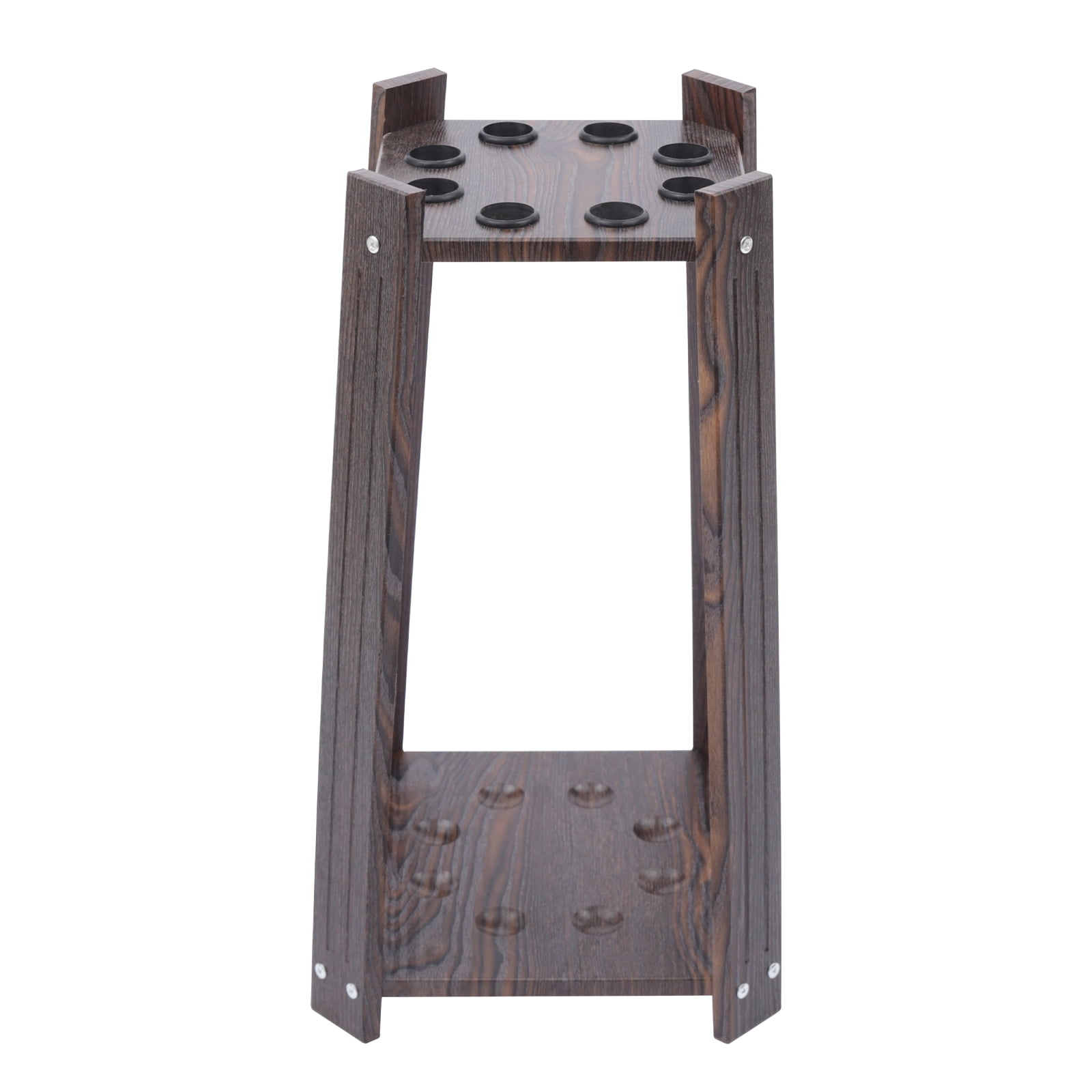 Dwellnix 8 Slot Square Pool Cue Rack, Wood Grain Billiard Organizer ...