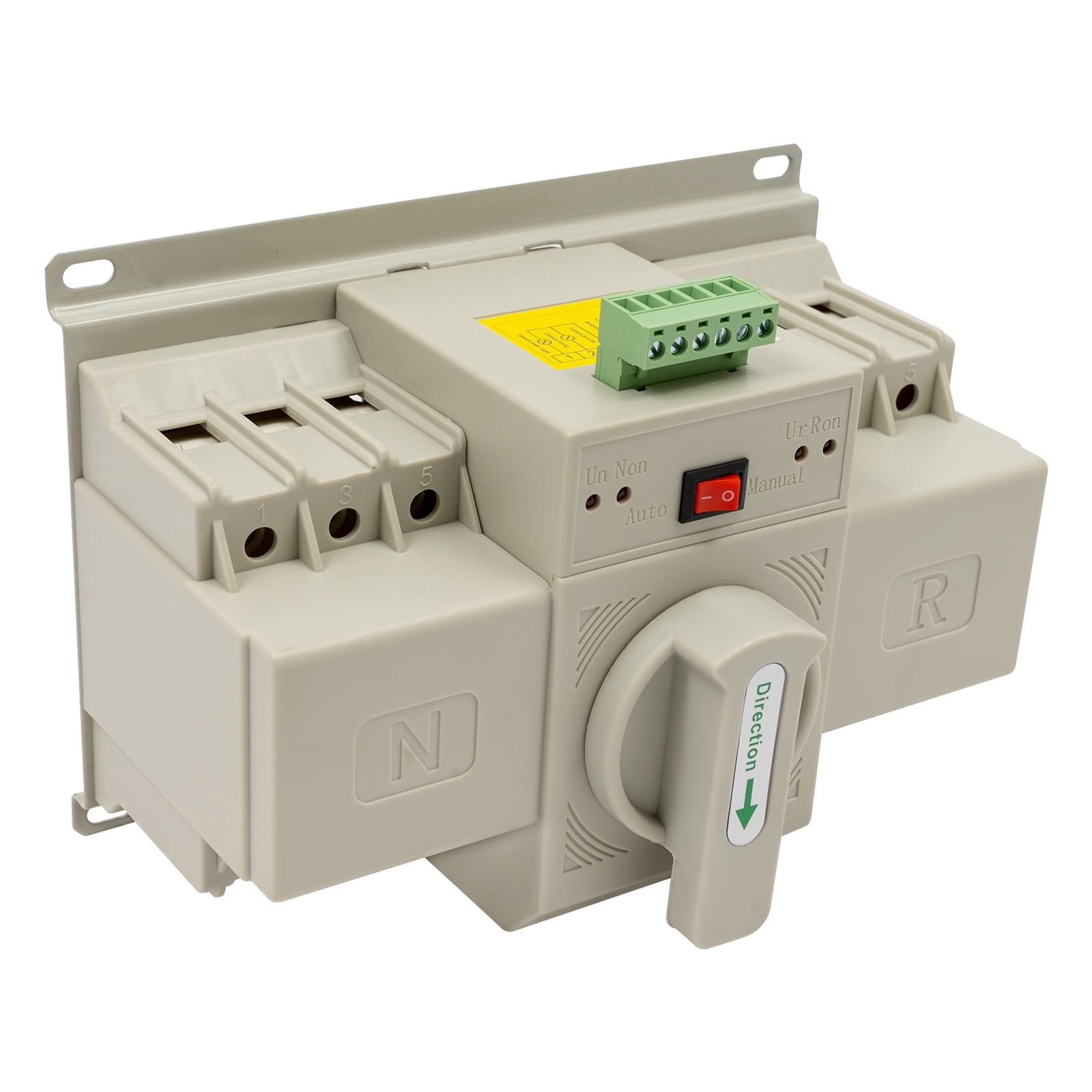 Dwellnix Automatic Transfer Switch, Dual Power Supply, Fast Switching (2S), High-Quality Plastic, Multiple Ports for Wiring, Easy Operation, Manual and Auto Mode for Continuous Power