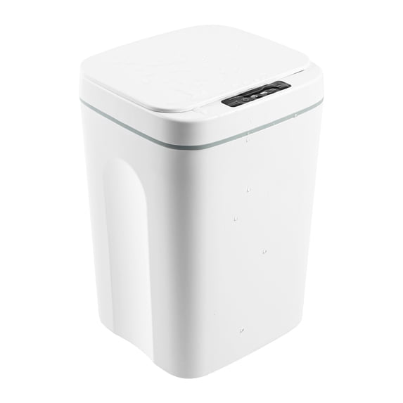 Dwellnix Automatic Trash Can with Infrared and Vibration Sensors, Touchless Sensor Trash Bin, Hands-Free Operation for Smart Home, 23x22x35cm Size, 4.23gal Capacity, White ABS Material, Kitchen and
