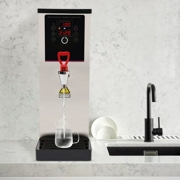 Dwellnix Commercial Electric Water Boiler, 10L/2.64 Gal Stainless Steel Hot Water Dispenser, 2500W Fast Heating with Leak & Dry Burning Protection, Ideal for Cafes, Offices & Kitchens