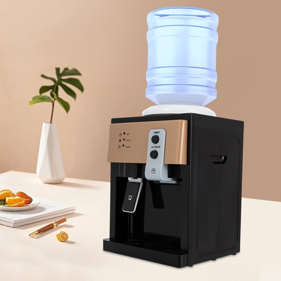 Dwellnix Countertop Water Dispenser with Hot & Cold Water, 5 Gallon Bottle Compatibility, Stainless Steel, 3 Temperature Settings, User-Friendly, Ideal for Home & Office