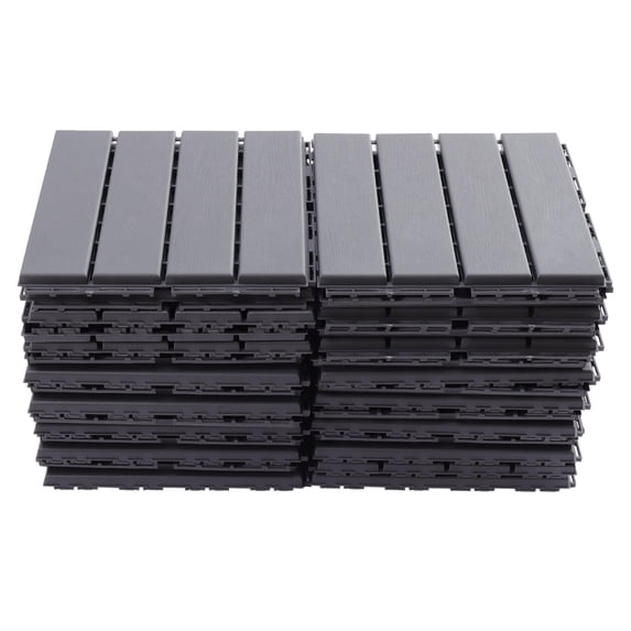 Dwellnix DIY Deck Flooring Tiles, Slip-Resistant & Waterproof, Interlocking Outdoor Flooring for Garden, Patio & Backyard