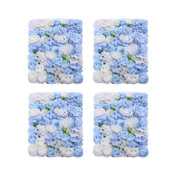 Dwellnix Decorative Artificial Flower Wall Panel, Silk Fabric Hydrangeas & Roses, Wedding Backdrop & Party Floral Decor, Easy to Install for Home & Event Use