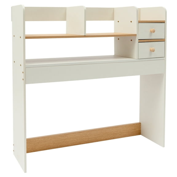 Dwellnix Desk Bookshelf Desktop Storage Organizer Display Shelf Rack Dorm Office