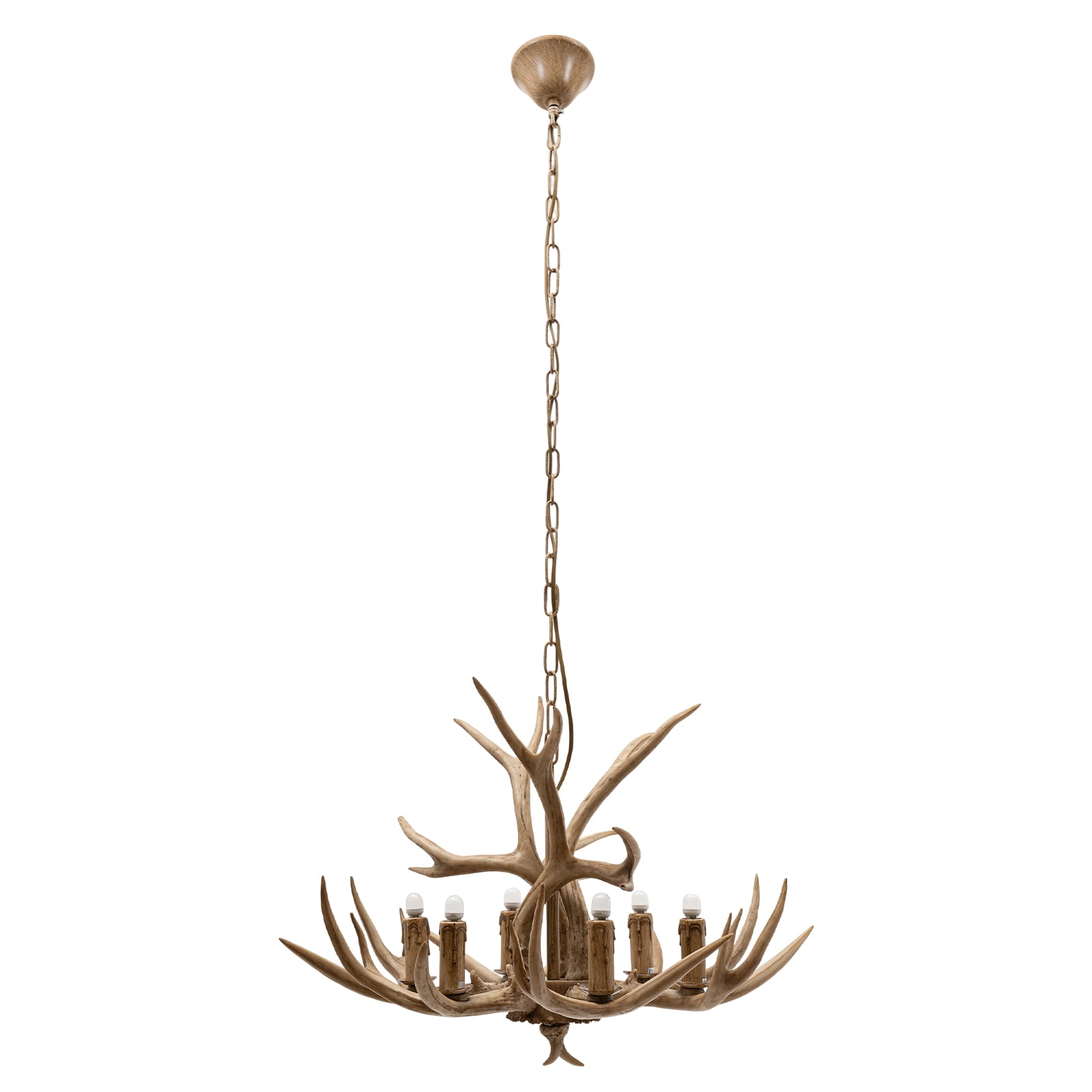 Dwellnix E12 Bulb Chandelier, Indoor Antler Lighting With Removable Horns, Dimmable 60W Capacity For Entryways, Bedrooms & Western-Themed Spaces