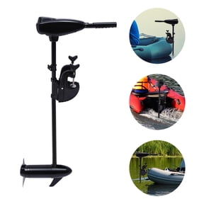 Dwellnix Electric Trolling Motor with Adjustable Gears, 5 Forward & 3 Reverse Speeds, 1.2HP, Retractable Handle, Real-Time Battery Monitor