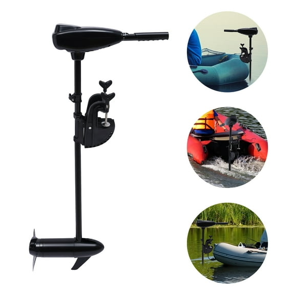 Dwellnix Electric Trolling Motor with Adjustable Gears, 5 Forward & 3 Reverse Speeds, 1.2HP, Retractable Handle, Real-Time Battery Monitor