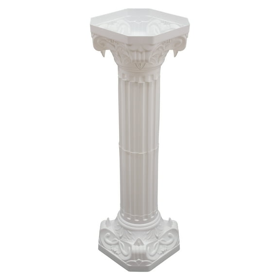 Dwellnix Elegant Wedding Roman Column Pillars, Decorative Sculptures for Garden, Patio, and Event Decoration, 34.65" Height, Set of 2