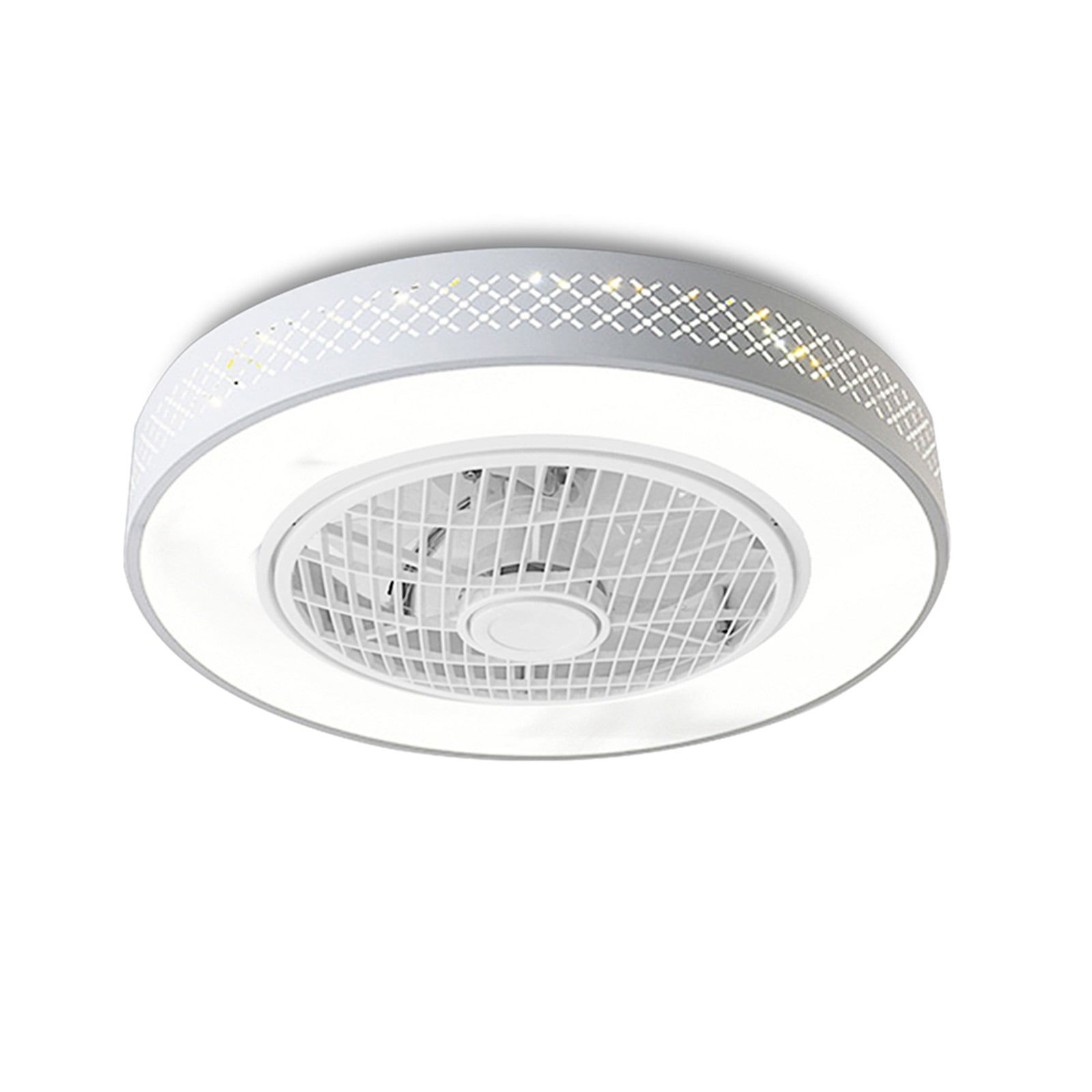 Dwellnix Energy-Efficient Ceiling Fan Light, 7 Hidden Blades, LED ...