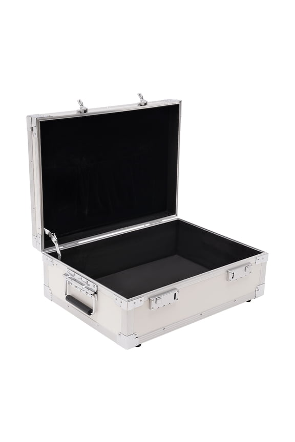 Fireproof and Waterproof Safe, Portable Lock Box with Key Lock and Carrying Handle for Money, Passport, Exterior