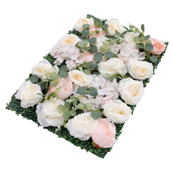 Dwellnix Flower Wall Panel 60 x 40 cm Rose Flower Backdrop Silk Fabric Floral Wall Mat