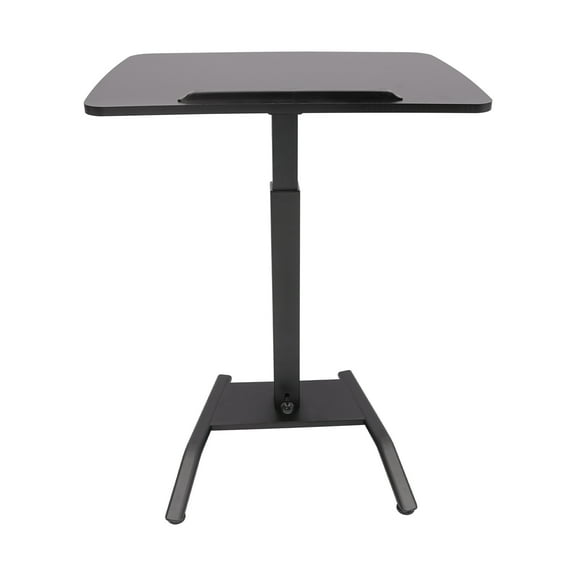 Dwellnix Height Adjustable Mobile Desk with Lockable Wheels and Tilting Desktop for Home, Office & Study Use