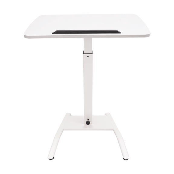 Dwellnix Rolling Desk with Adjustable Height and Angle, Lockable Wheels, Perfect for Home Office, Study Desk, or Laptop Use