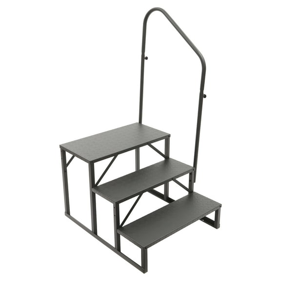 Dwellnix High-Quality Steel RV Stairs Handrails Ladder, 450 lbs Capacity, Dual-Side Mounting, Easy Installation, Safe for All Ages, Rust-Resistant