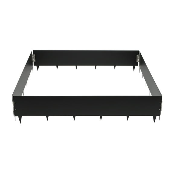 Dwellnix Landscape Edging,4 Pieces 40in,8.46in Height,Steel with Nano Baking Paint,Easy to Connect,Ideal for Preventing Weed invasion in Gardens