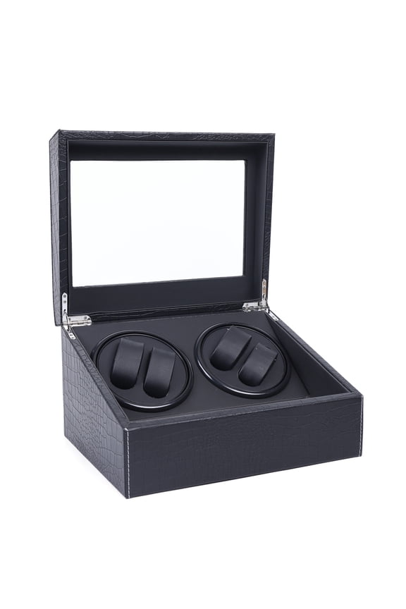 Luxurious PU 4+6 Automatic Rotation Watch Winder Box with Design, Convenient Watch Storage and Display, Ideal for Home or Shop Use