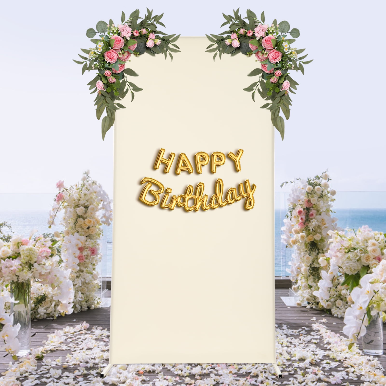 Dwellnix Modern Wedding Arch Stand, Sturdy Steel Frame, 2 Color Choices ...