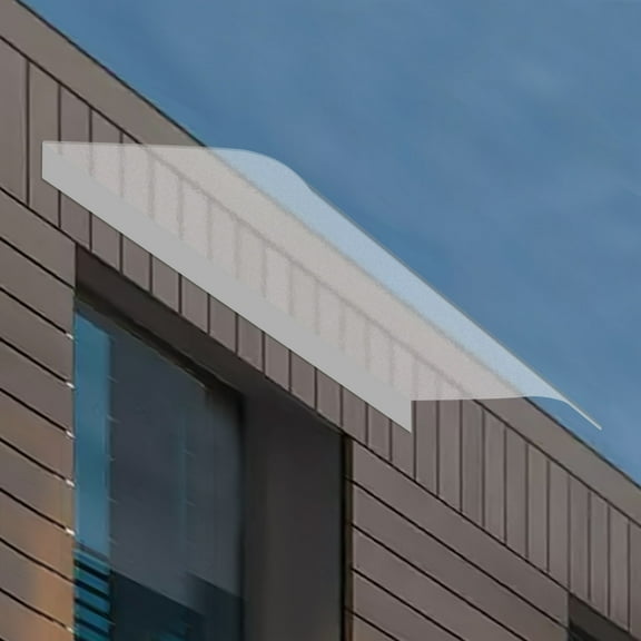 Dwellnix PC Material Awning Canopy for Doors, Durable Sun and Rain Protection, Curved Design with 360 Rotation, Perfect for Commercial and Residential Use