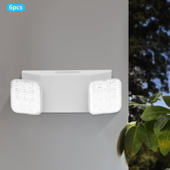 Dwellnix Pack LED Emergency Exit Light Adjustable Emergency Lighting Battery Backup