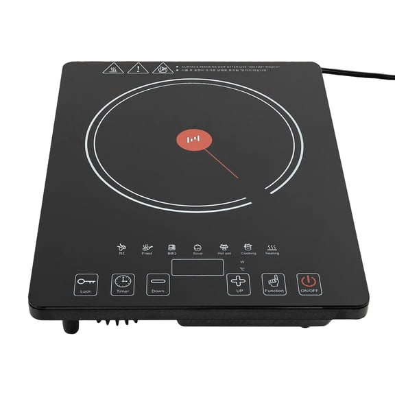 Dwellnix Portable Electric Ceramic Cooktop, Adjustable Power & Safety Lock, 8 Power Settings for Efficient Cooking