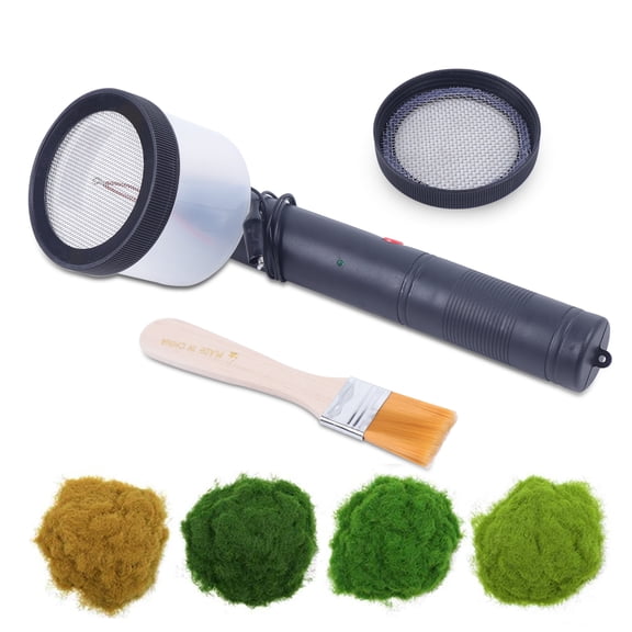 Dwellnix Portable Electrostatic Flocking Machine  DC3000V High Efficiency Grass Applicator with Steel Mesh & ABS Housing
