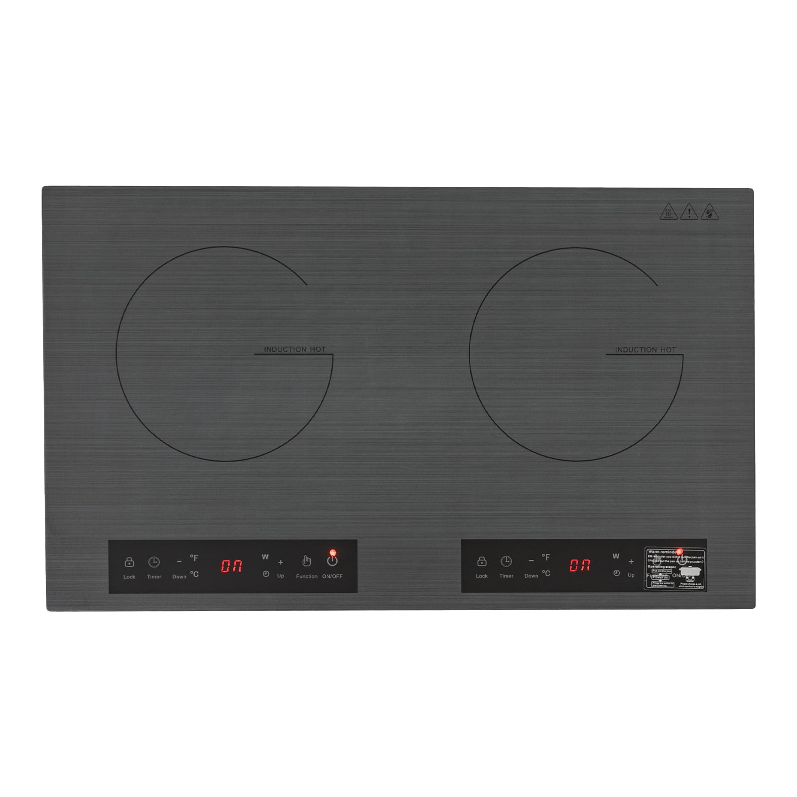 Dwellnix Portable Induction Cooktop with Dual Heating Zones, 9 Power Levels & Timer, 2600W Electric Stove for Home, Apartment, and Small Kitchens