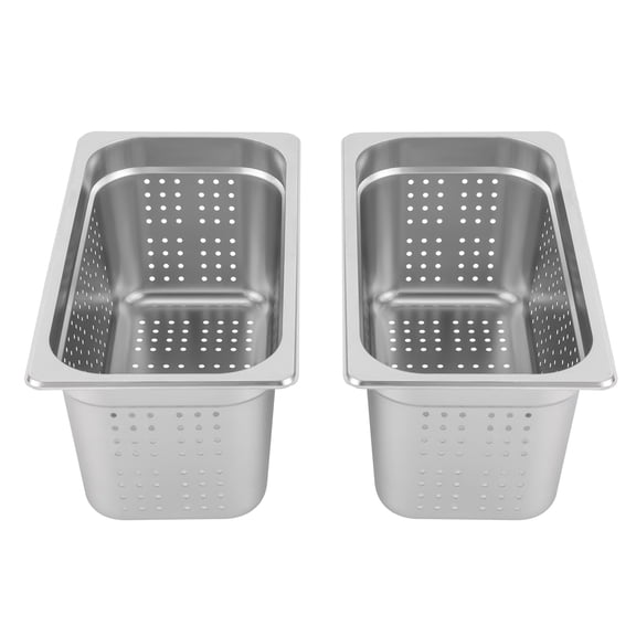 Dwellnix Premium Perforated Steam Pan for Cooking, 6.34Qt Capacity, Stainless Steel, Multi-Function for Home & Commercial Use, Easy to Carry & Store