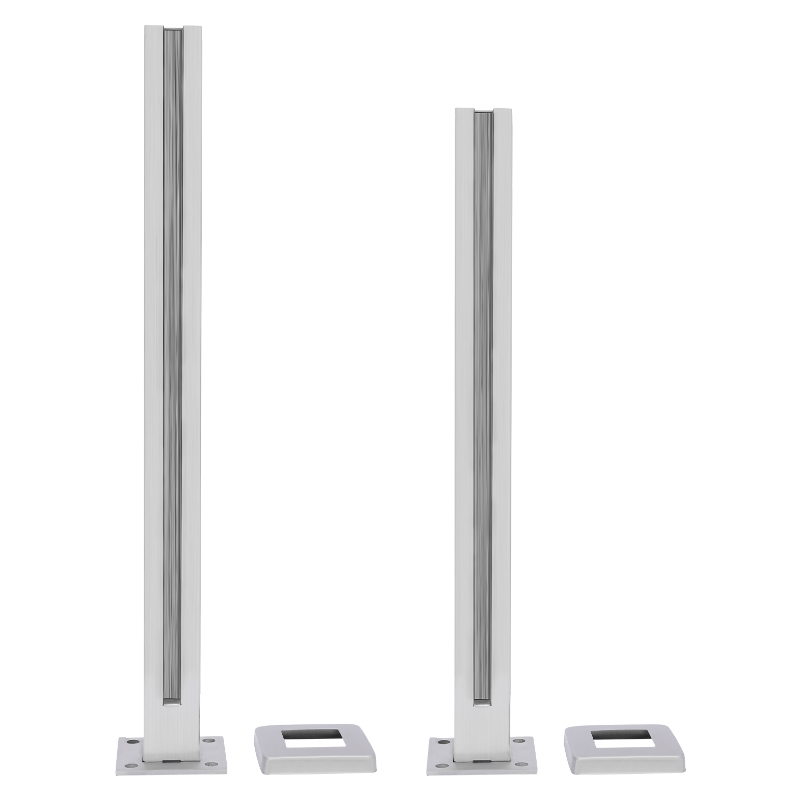 Dwellnix Railing Mid Post 304 Stainless Steel Balustrade Balcony Stairs 35 8 Glass