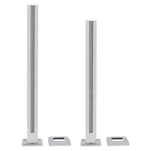 Dwellnix Railing Mid Post 304 Stainless Steel Balustrade Balcony Stairs 35 8 Glass