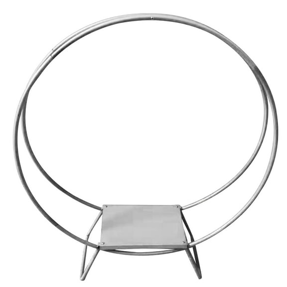 Dwellnix Round Wedding Cake Stand, 80cm Silver Iron Arch Rack for Wedding and Party Cake Displays