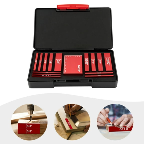 Dwellnix Setup Blocks Woodworking Tools Kit 15 Piece Set Gauge Block Set Precise