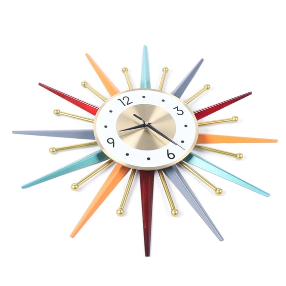 Dwellnix Silent Wall Clock Modern Decorative Timepiece with 5-Color Dial, Ideal for Home, Office, and Gift Giving