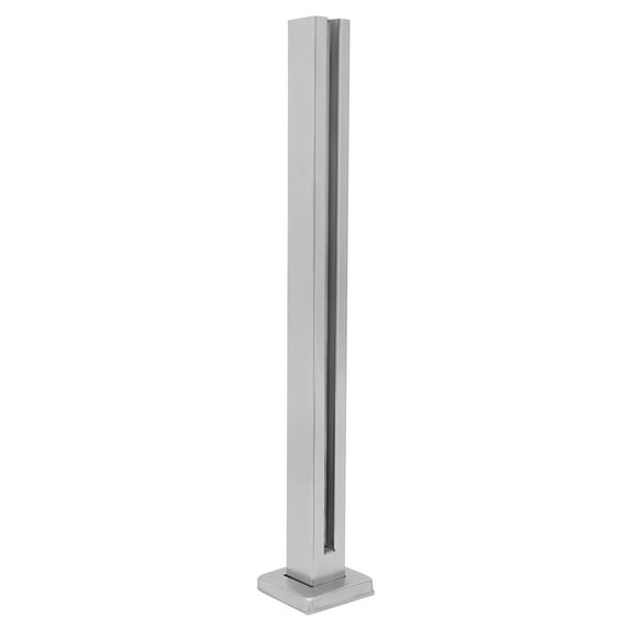 Dwellnix Square Glass Railing 304 Stainless Steel Glass Balustrade Post Spigot Slots