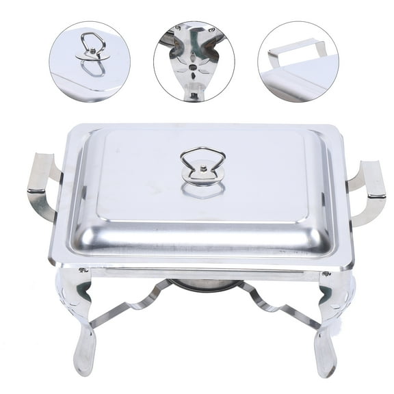Dwellnix Stainless Steel 6L Chafing Dish Buffet Set - Alcohol-Fueled Food Warmer for Catering & Parties